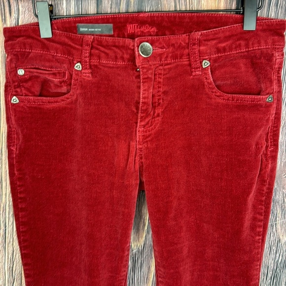KUT Cranberry Colored Corduroy Pants- 6P - Picture 2 of 16